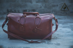Brown Handmade Carry-on Luggage Bag - Leatherist.official