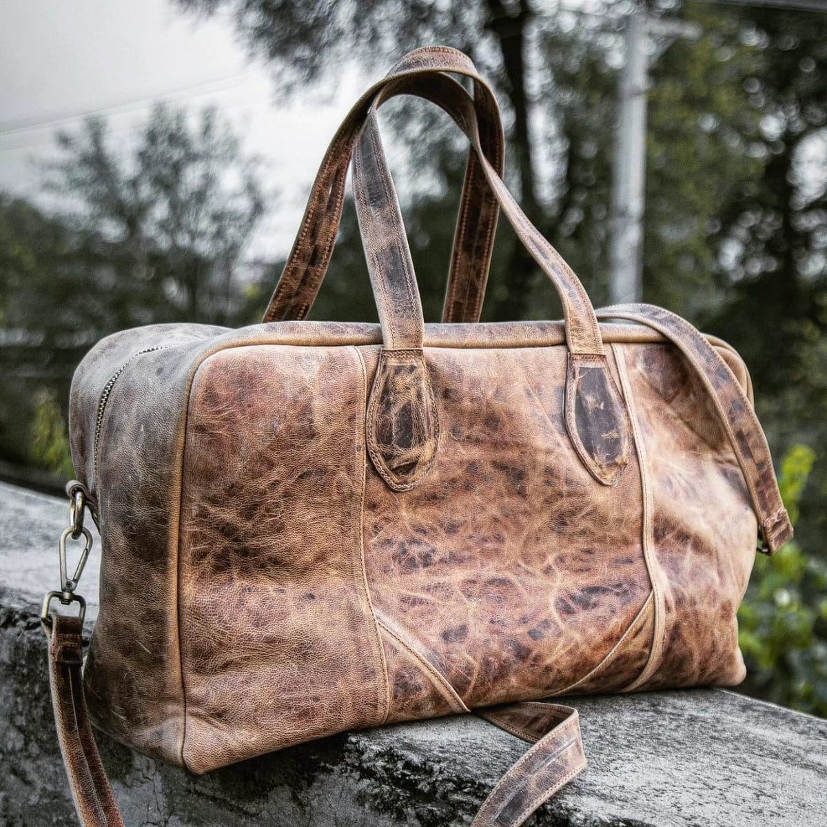 Brown Textured Bag