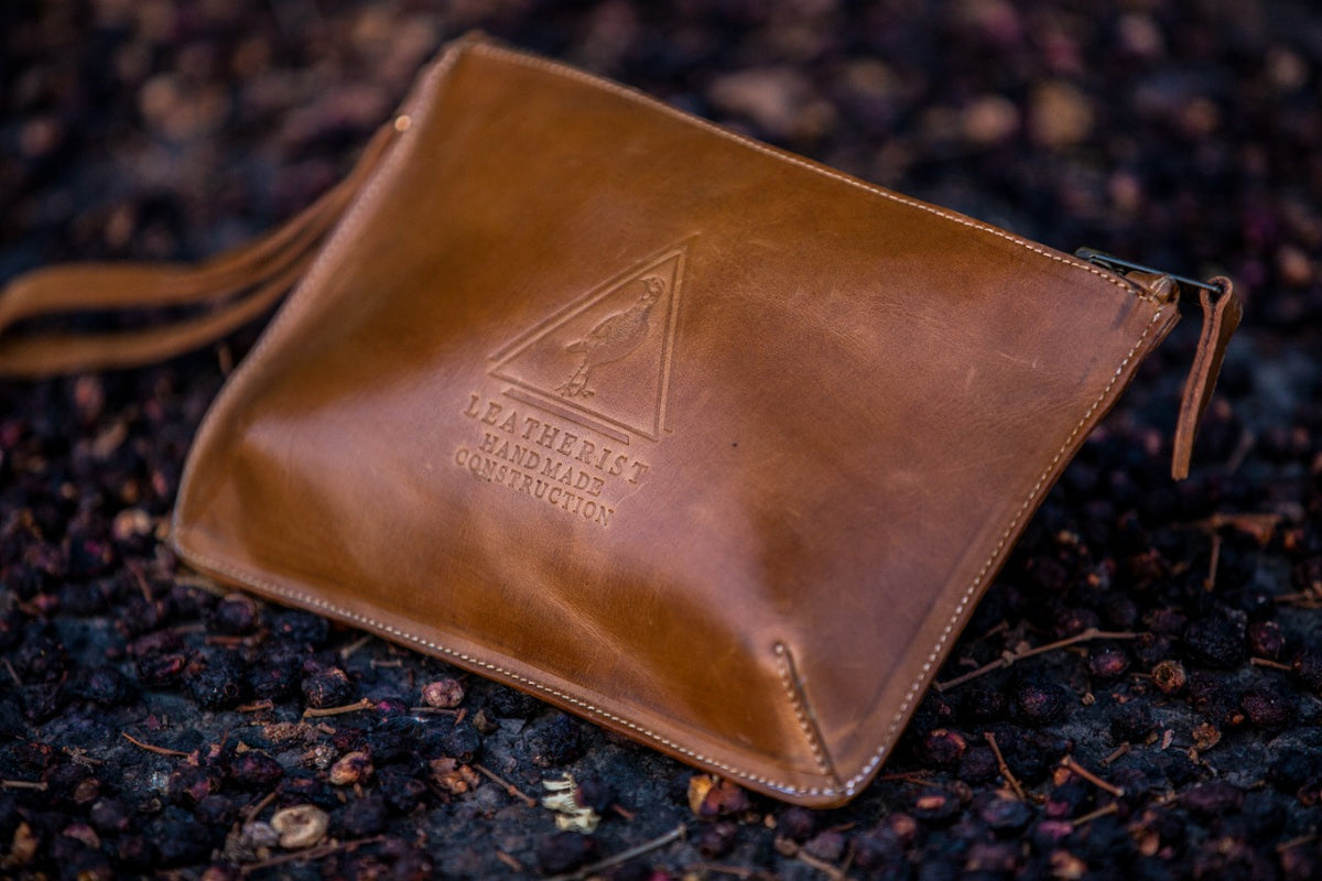 Brown leather Pocket Pouch