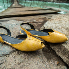 Yellow Peep Toes - Leatherist.official