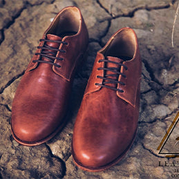 Burned Brown Oxfords - Leatherist.official