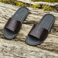 Pure Leather Sliders - Hand Crafted - Leatherist.official