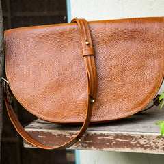 D Shape Brown Bag - Leatherist.official