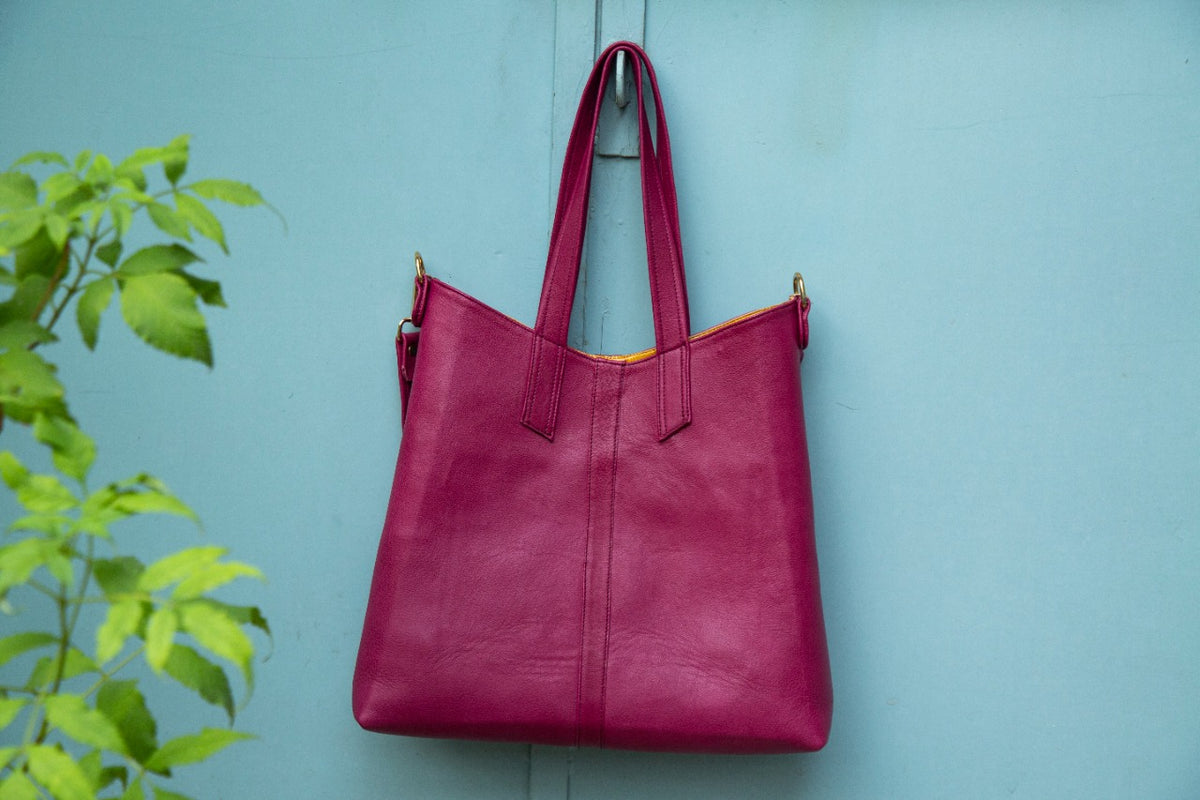 Dark Pink Tote bag - Leatherist.official
