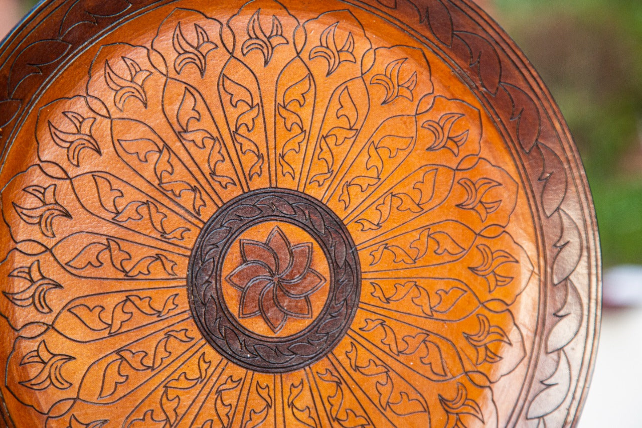 Round Tribal Tray - Leatherist.official